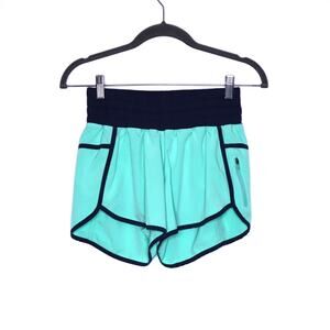 LULULEMON Tracker Short II Stretch Menthol Inkwell Training Active Women's 6